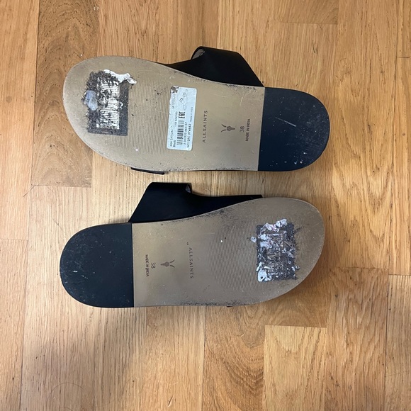 All Saints Black Sandals with Silver Buckles - Picture 4 of 10